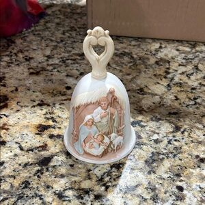 Ceramic Nativity Scene Bell